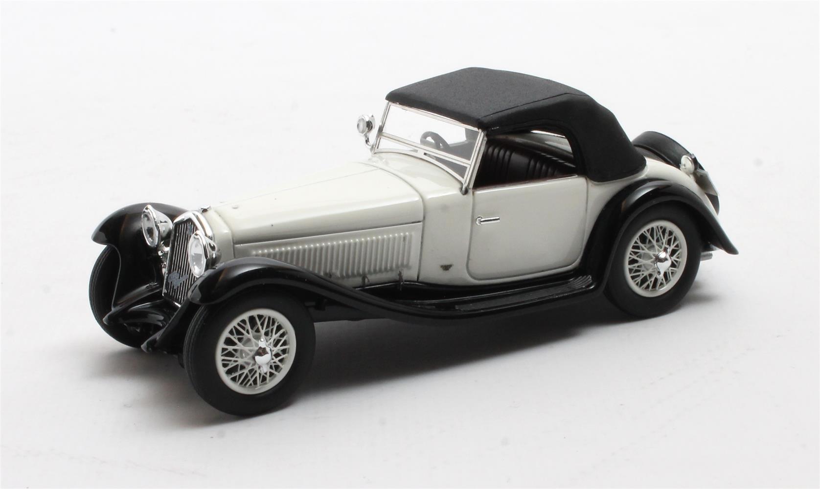 Alfa Romeo 6C 1750 SC Figoni Gesloten 1932 Wit/Blauw - 1:43